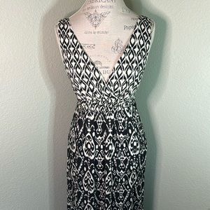 Mossimo Printed Black & White Maxi Dress